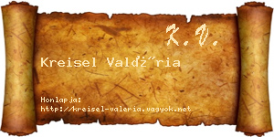 Kreisel Valéria névjegykártya